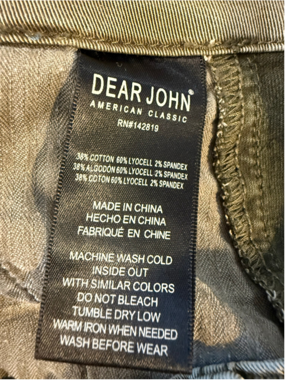 Dear John Olive Green Contrast Side Stripe Jogger Pants Utility Cargo Size 28 - Picture 13 of 14